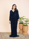 Midnight Noor handcrafted velvet Kaftan